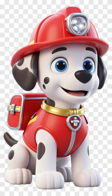 Firefighter Dog Character PNG