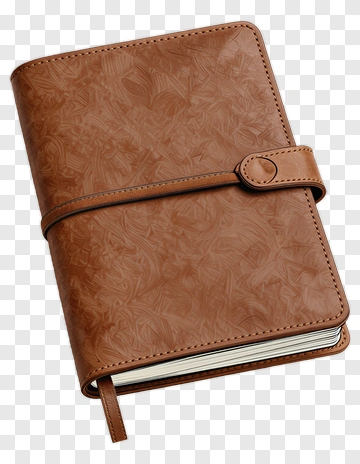 Brown Leather Notebook PNG