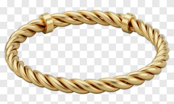 Gold Twisted Bangle Bracelet PNG