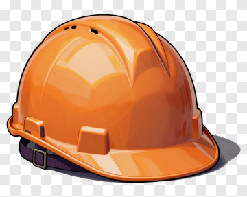 Orange Construction Helmet PNG