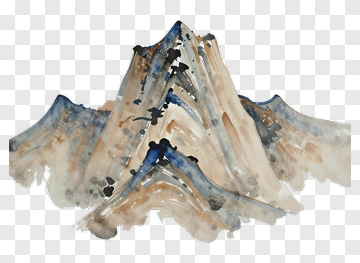 Watercolor Mountain Landscape PNG