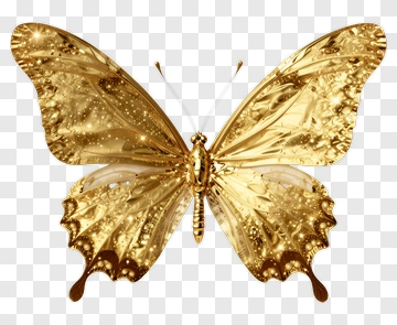 Golden Butterfly PNG