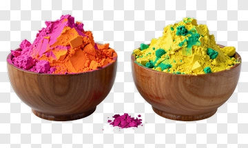 Colorful Bowls Of Powdered Pigments PNG