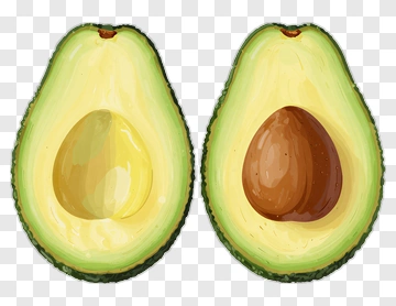 Avocado Halves With Seed PNG