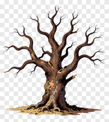 Cartoon Dead Tree PNG