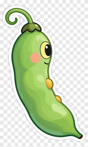 Cartoon Green Pickle Character PNG