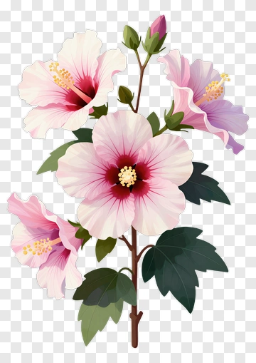Hibiscus Flower Arrangement PNG