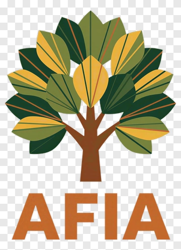 Stylized Tree With Afia Text PNG