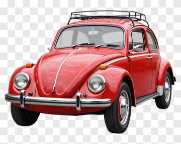 Red Volkswagen Beetle Car PNG