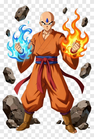 Fictional Character Using Fire And Ice Powers PNG