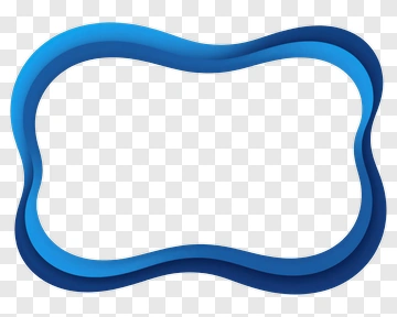 Blue Wavy Frame PNG