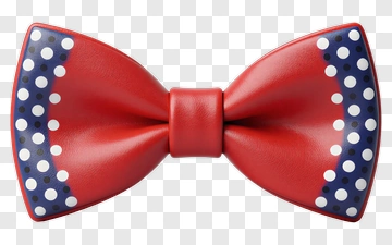 Red Bow Tie With Polka Dots PNG