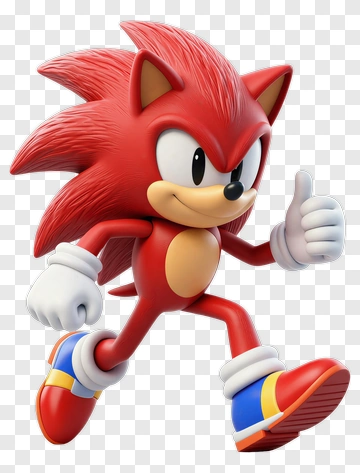 Red Cartoon Hedgehog Running PNG