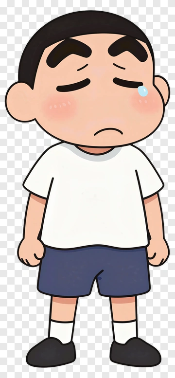 Sad Cartoon Boy PNG