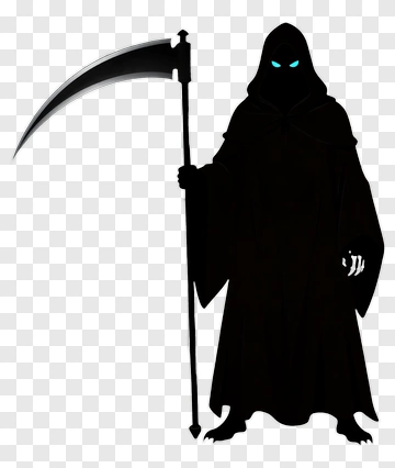 Grim Reaper Holding A Scythe PNG