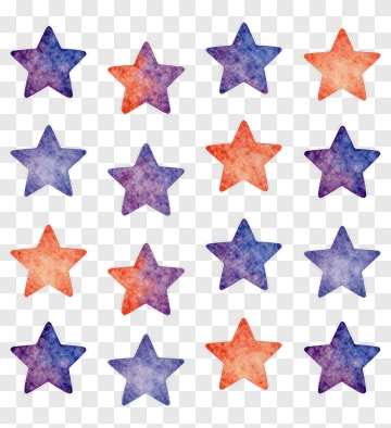Colorful Star Pattern PNG
