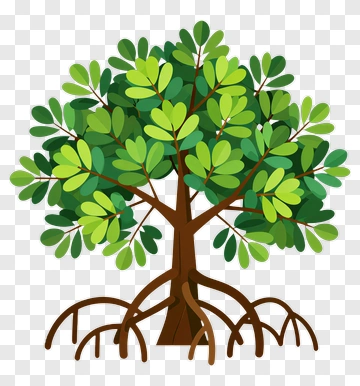 Colorful Tree With Green Leaves PNG