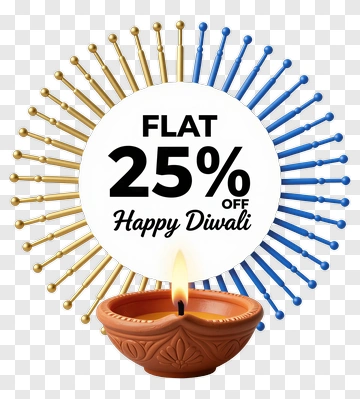 Happy Diwali Discount Offer With Traditional Diya PNG