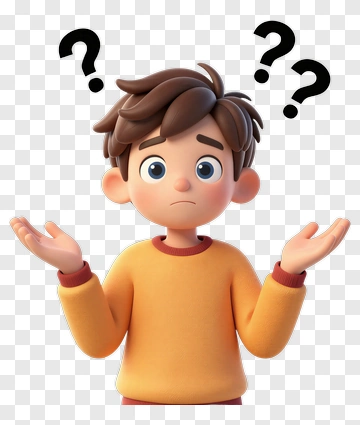 Cartoon Boy Looking Confused PNG