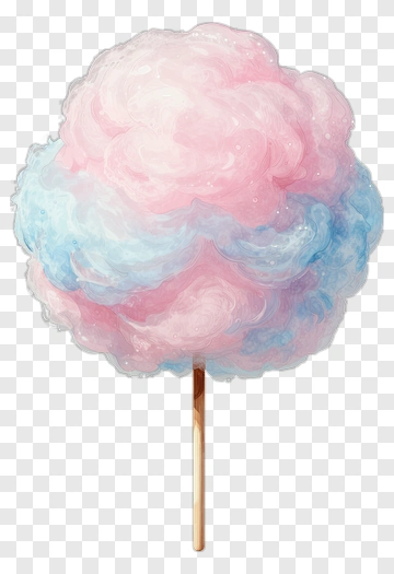 Colorful Cotton Candy PNG