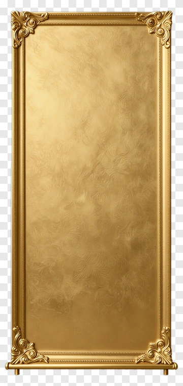 Golden Decorative Frame PNG