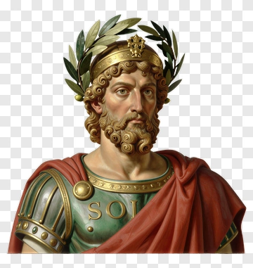 Roman Emperor With Laurel Crown PNG
