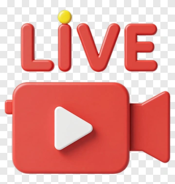 Live Streaming Icon With Play Button PNG
