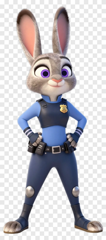 Police Rabbit Character In Uniform PNG