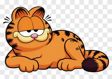 Cartoon Cat Lying Down PNG