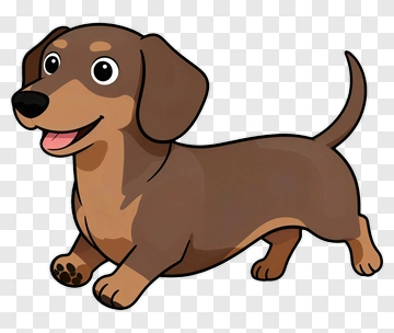Cartoon Dachshund Dog PNG