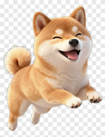 Happy Shiba Inu Dog Jumping PNG