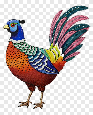 Colorful Peacock With Vibrant Feathers PNG