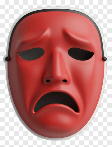 Sad Red Mask PNG