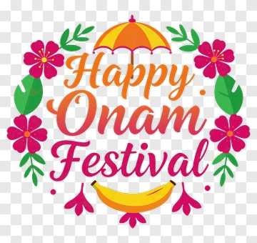 Happy Onam Festival Design PNG