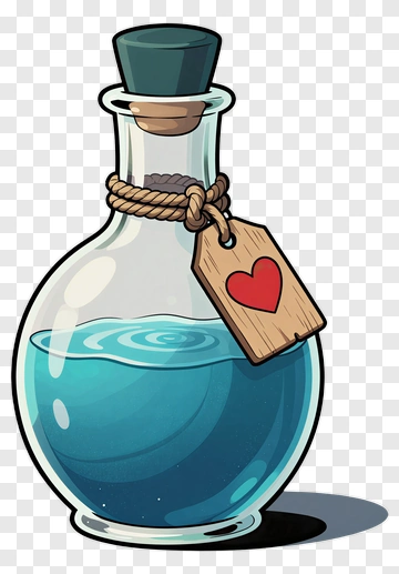 Cartoon Love Potion Bottle PNG