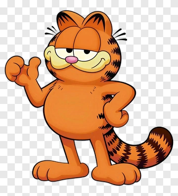 Cartoon Cat With A Confident Pose PNG