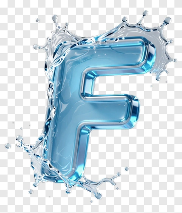 Water Splash Letter F PNG