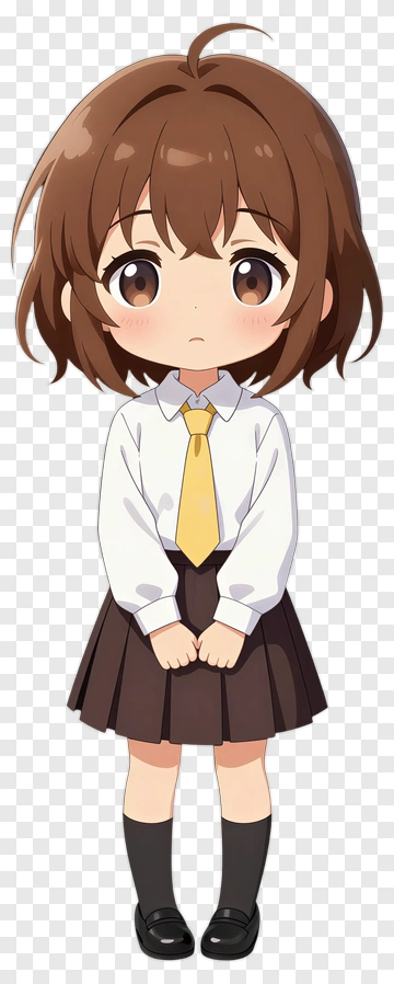 Anime Girl In A School Uniform PNG