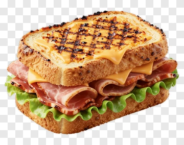 Grilled Cheese Sandwich With Ham And Lettuce PNG