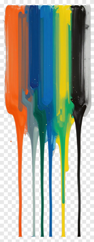 Colorful Paint Drips PNG