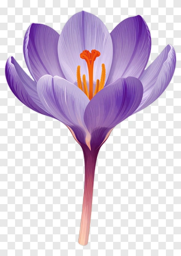 Purple Crocus Flower PNG