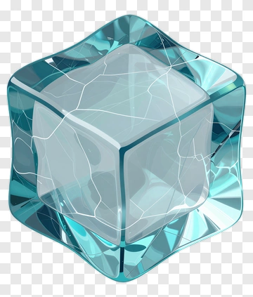 Ice Cube With Cracks PNG