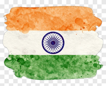 Watercolor Indian Flag Design PNG