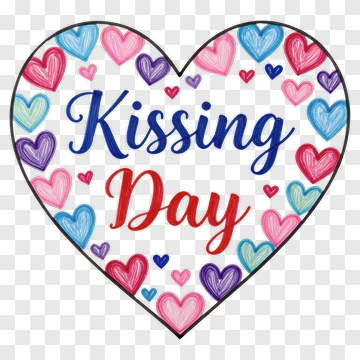 Kissing Day Heart Decoration PNG