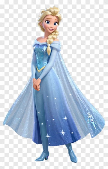 Frozen Princess In A Sparkling Blue Dress PNG