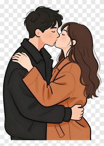 Couple Kissing PNG