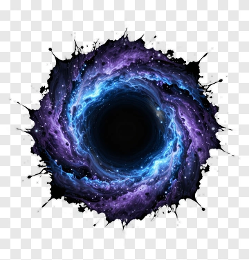 Cosmic Swirl Of Blue And Purple Energy PNG