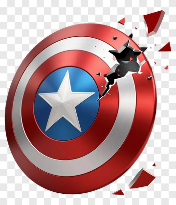 Captain America Shield Breaking Through Wall PNG