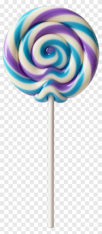 Colorful Swirled Lollipop PNG