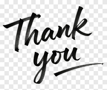 Thank You Text In Elegant Script PNG
